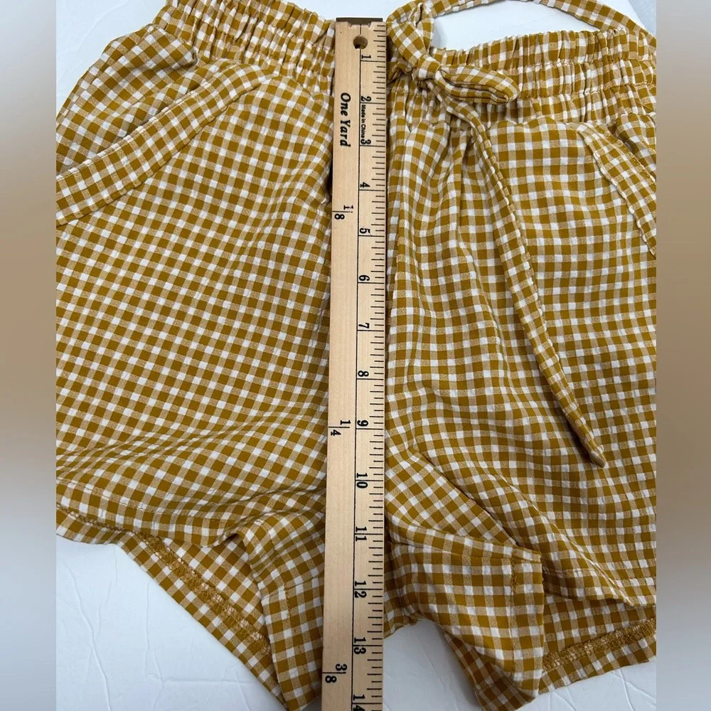 Sienna Sky Women’s ShortsYellow Mustard Gingham Check. XS